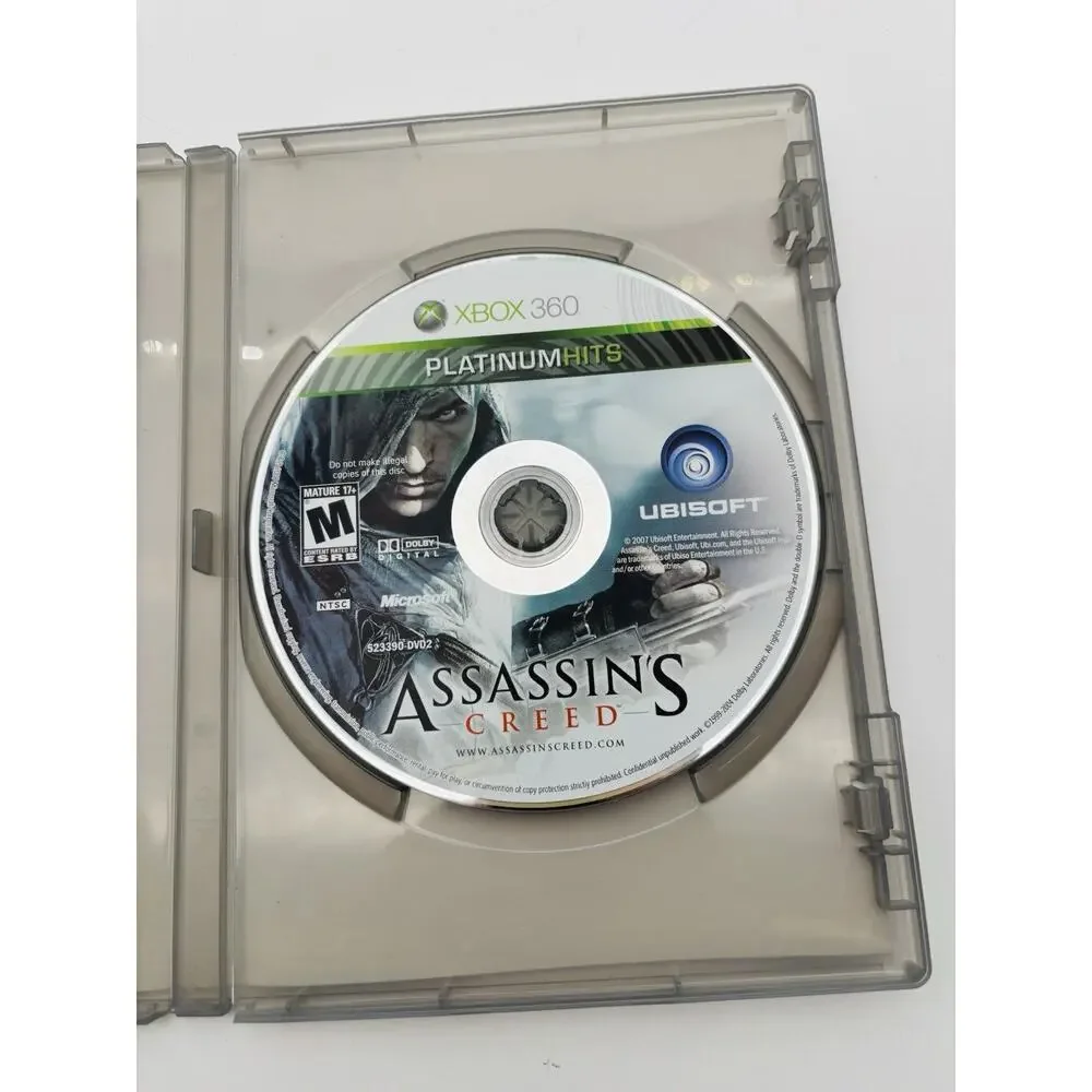 Assassins Creed Platinum Hits Microsoft Xbox 360 CIB Complete Tested Works VG